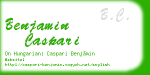 benjamin caspari business card