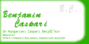 benjamin caspari business card